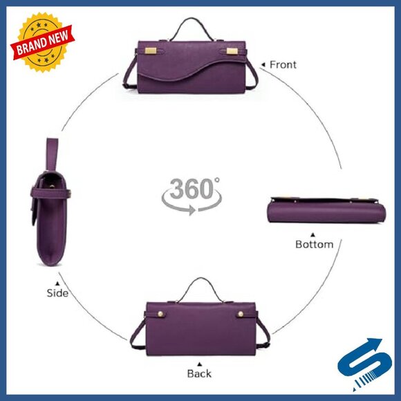 Clutch Purse for Women Evening Envelope Clutch Bag Crossbody  PU Leather Evening Clutch Crossbody Bag with Adjustable Strap